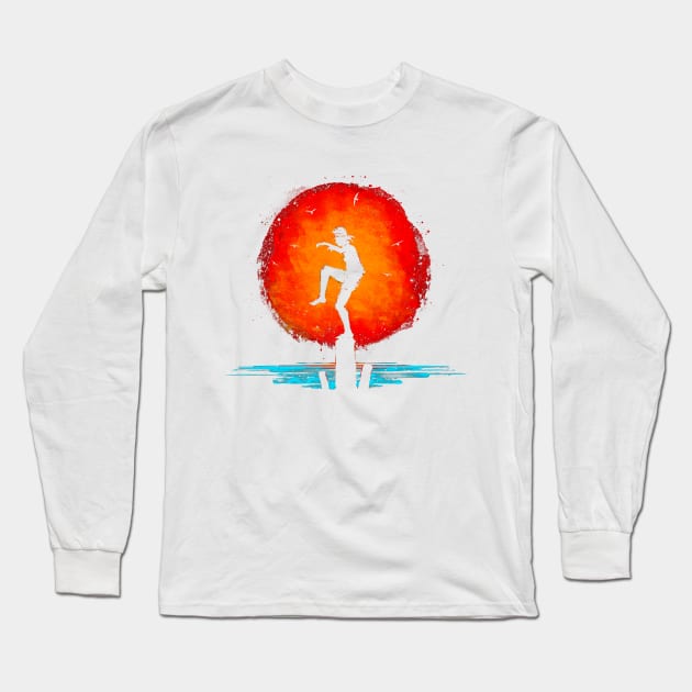 Karate Kid Minimal Tribute Painting Long Sleeve T-Shirt by barrettbiggers